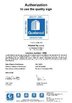 Aliplast Qualanod -  EN - TANÚSÍTVÁNY