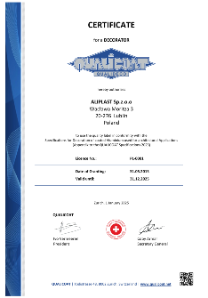 QUALICOAT Qualideco EN TANÚSÍTVÁNY