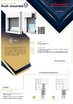Flush mounted roller shutter H