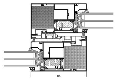 Szárny-szárny kapcsolódás keresztmetszete (UG 820 N + UG 830)