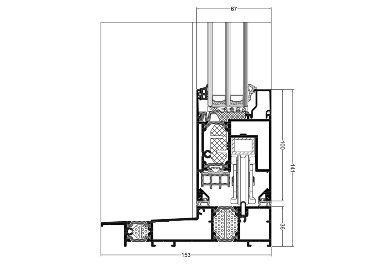 Ultraglide alacsony küszöb és szárny keresztmetszete (UG 1114 + UG 820N)