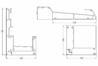 a NUUN ECO pergola fő profiljai
